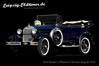 Ford Model-A Phaeton Cabrio mieten (Hochzeitsauto Vermietung Leipzig)